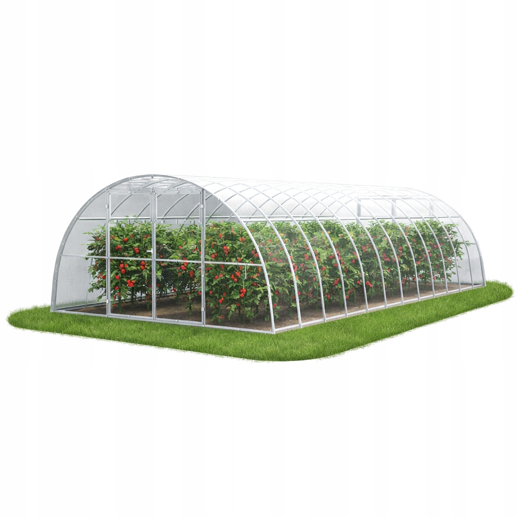 Skleník z polykarbonátu Zahradní tunel 4x8 m, profil 40x20, polykarbonát 6 mm
