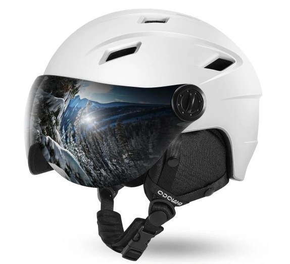 Snowboardová lyžařská přilba s hledáčkem Odoland, bílá, 54-56 cm, velikost S