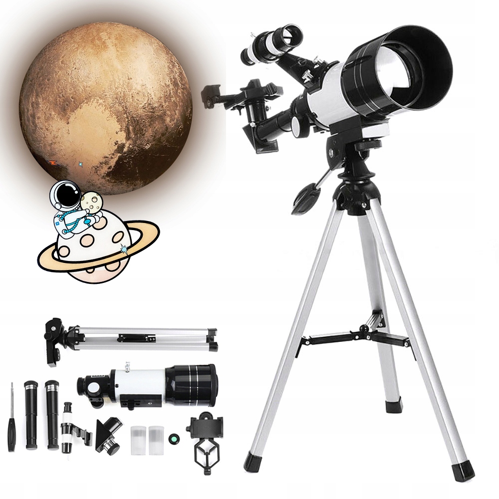 Refraktorový Teleskop 70 MM Pro Děti S Ohniskovou Vzdáleností 300 MM A Nastavitelným Stativem