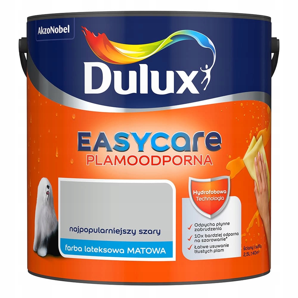 

Dulux EasyCare Farba Najpopularniejszy Szary 2.5L