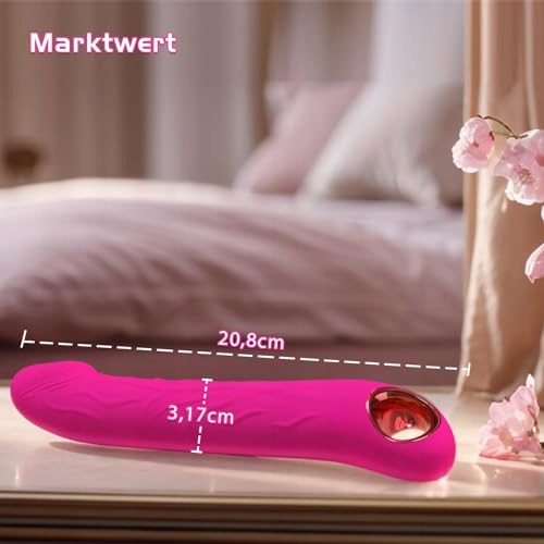 BUDOLI Wibrator Dildo Z Funkcją Pchnięć 2w1 Punkt G Silikon 10 Trybów — miniatura 5
