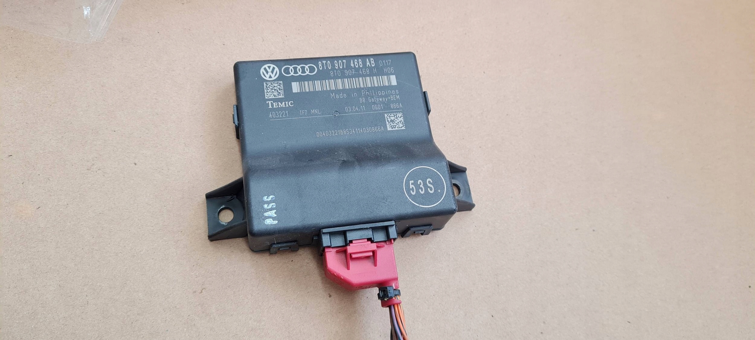Q5 8R module control unit GATEWAY 8T0907468AB A4 B8 A5 8T