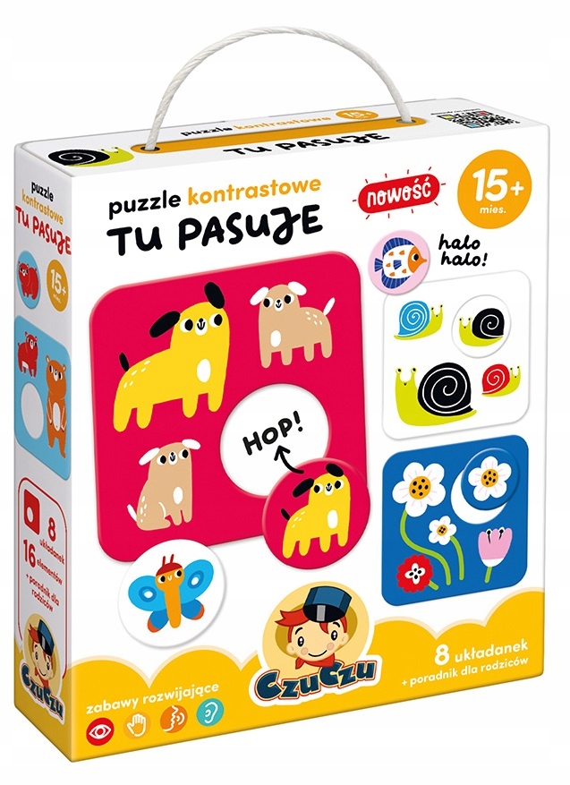 

Puzzle kontrastowe Tu pasuje dzieci 15m+ Czuczu
