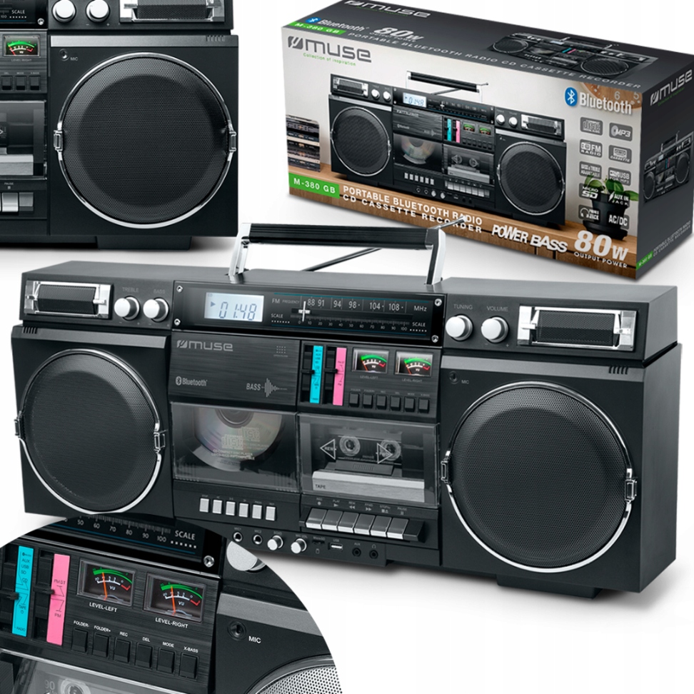 Muse Boombox M-380 GB czarny