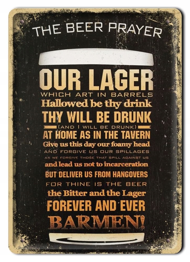 Piwo Drink Metalowy Szyld Plakat Retro #07385