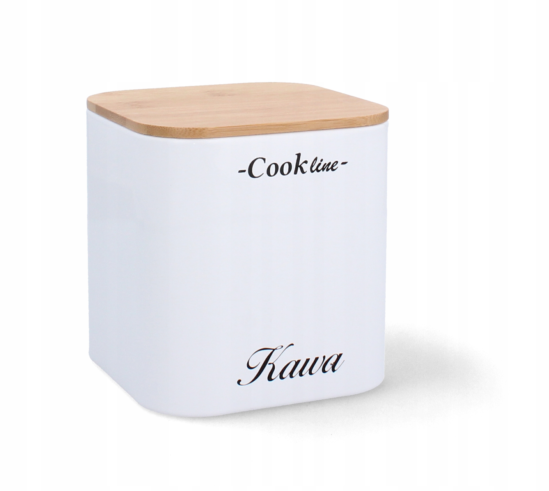 CHLEBAK EMALIOWANY Z POKRYWĄ BAMBUSOWĄ POJEMNIKI Kolor biały odcienie brązu i beżu