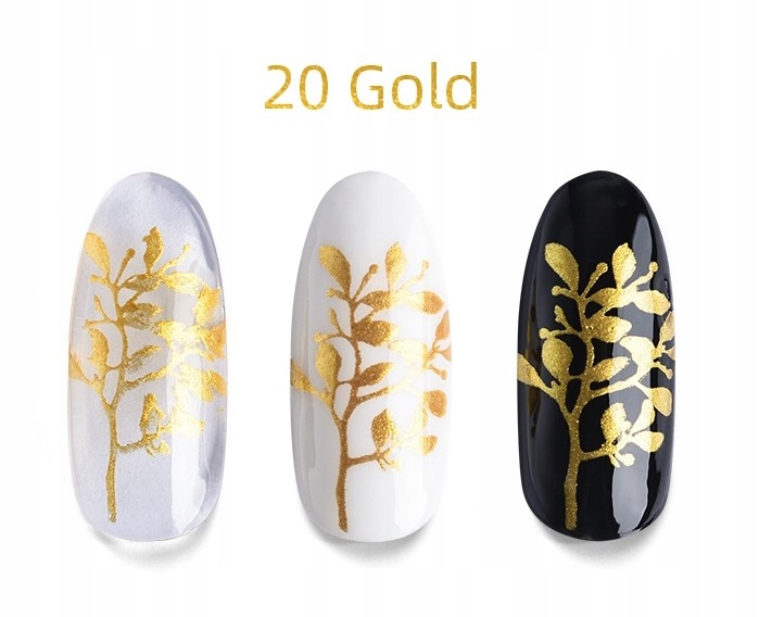 KADS - 20 (GOLD) LAKIER DO STEMPLOWANIA PAZNOKCI Wykończenie błyszczące