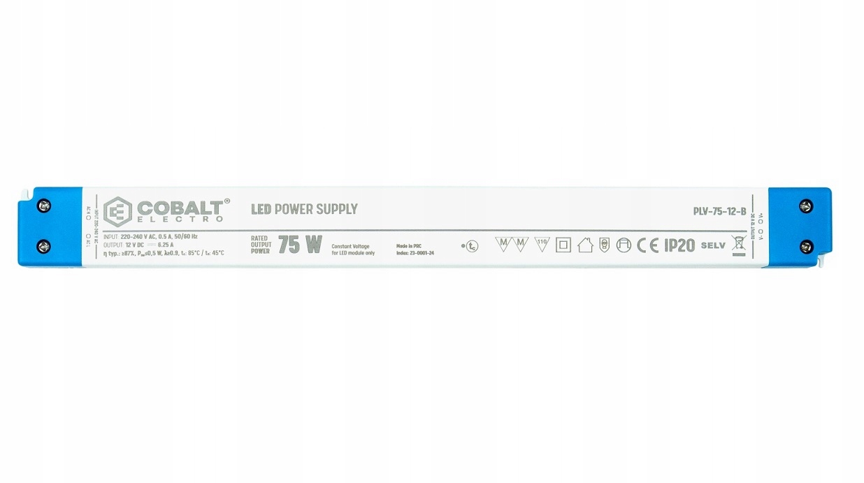 Led zdroj CobaltElectro Plv 12V 75W IP20 6,25A