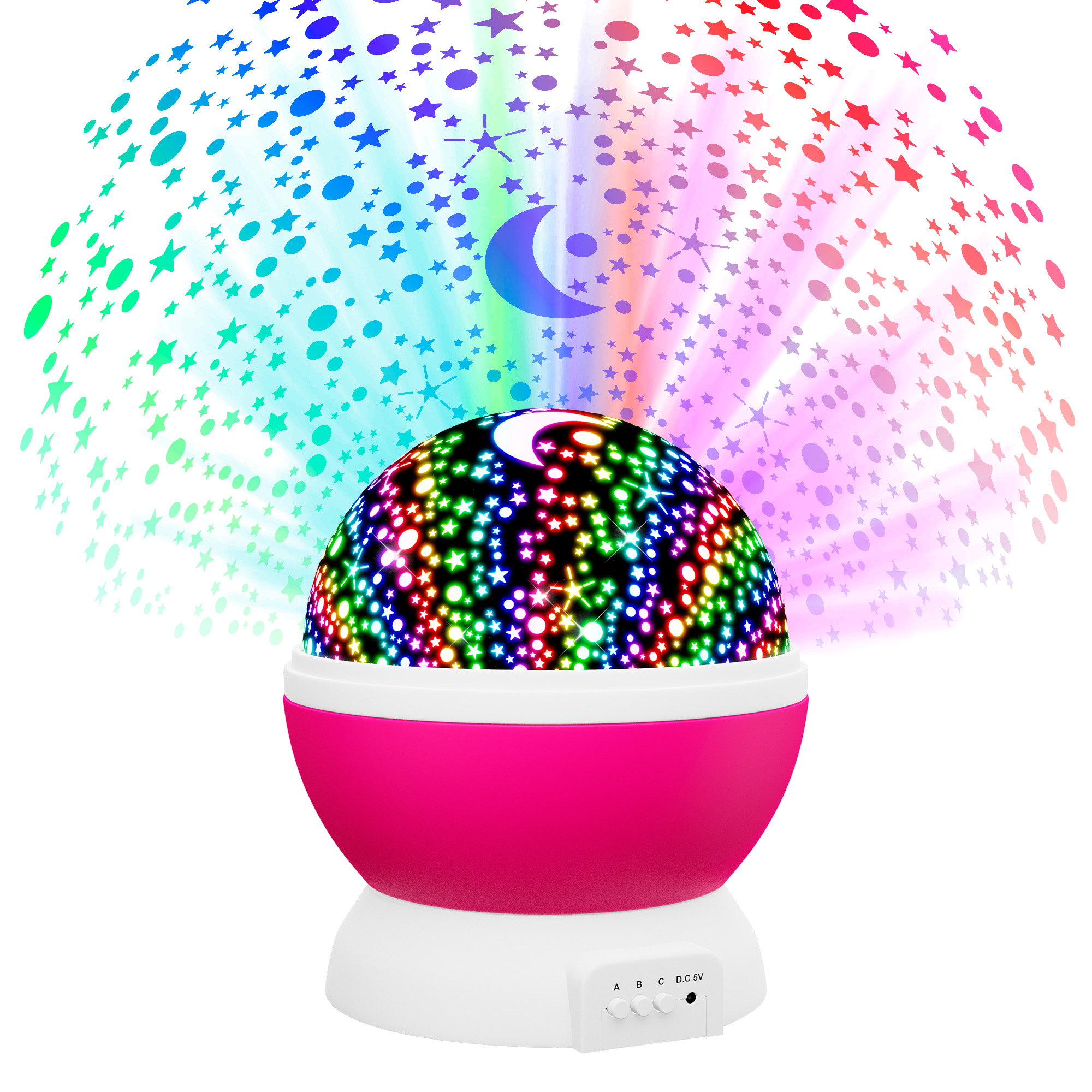 LAMPKA NOCNA LED PROJEKTOR GWIAZD NIEBA LAMPA RZUTNIK OBROTOWY dla DZIECI