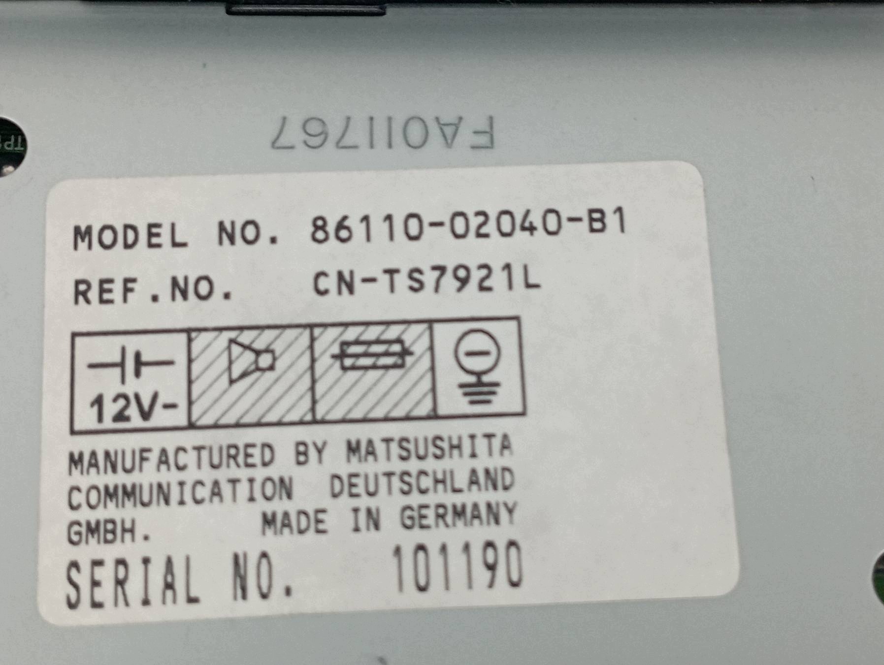 RADIO E11 8611002040 Toyota Corolla VIII (1995-2000)