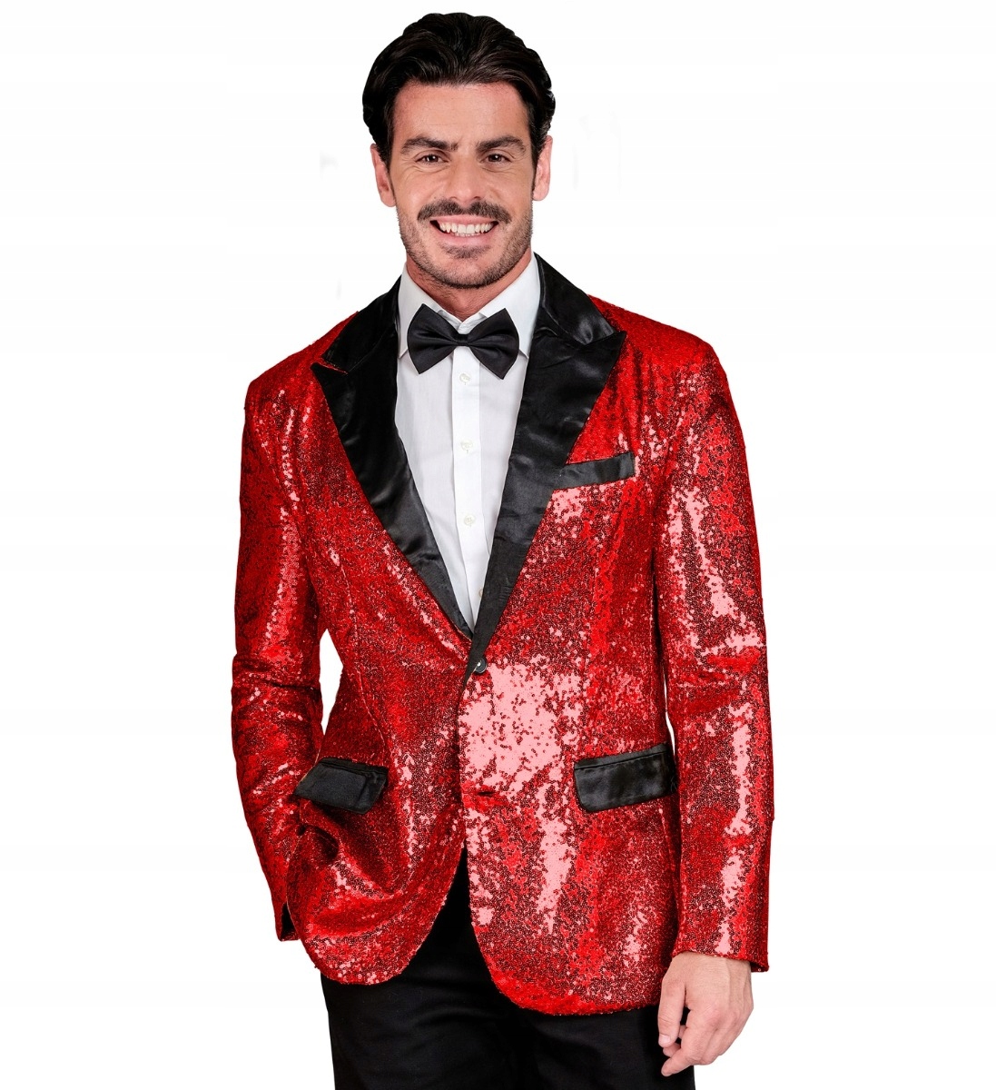Sako červená lesklá silvestrovská Karneval