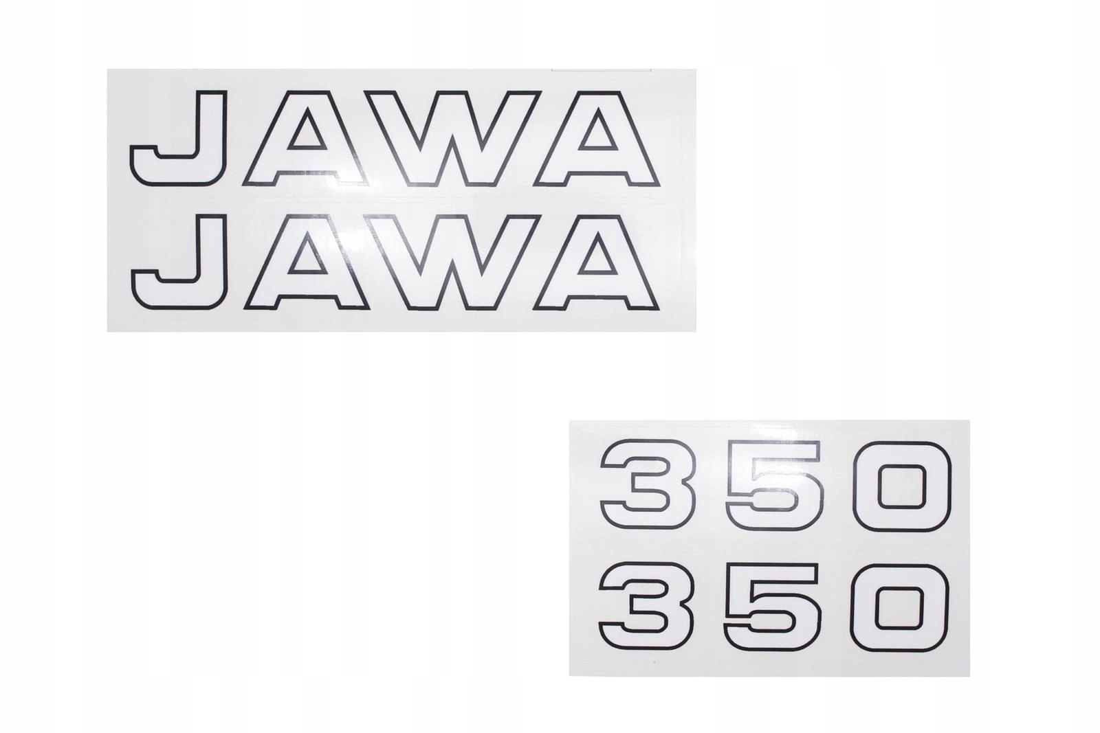NAKLEJKA JAWA 350 TYP 638/0 BIAŁA KWADRATOWA