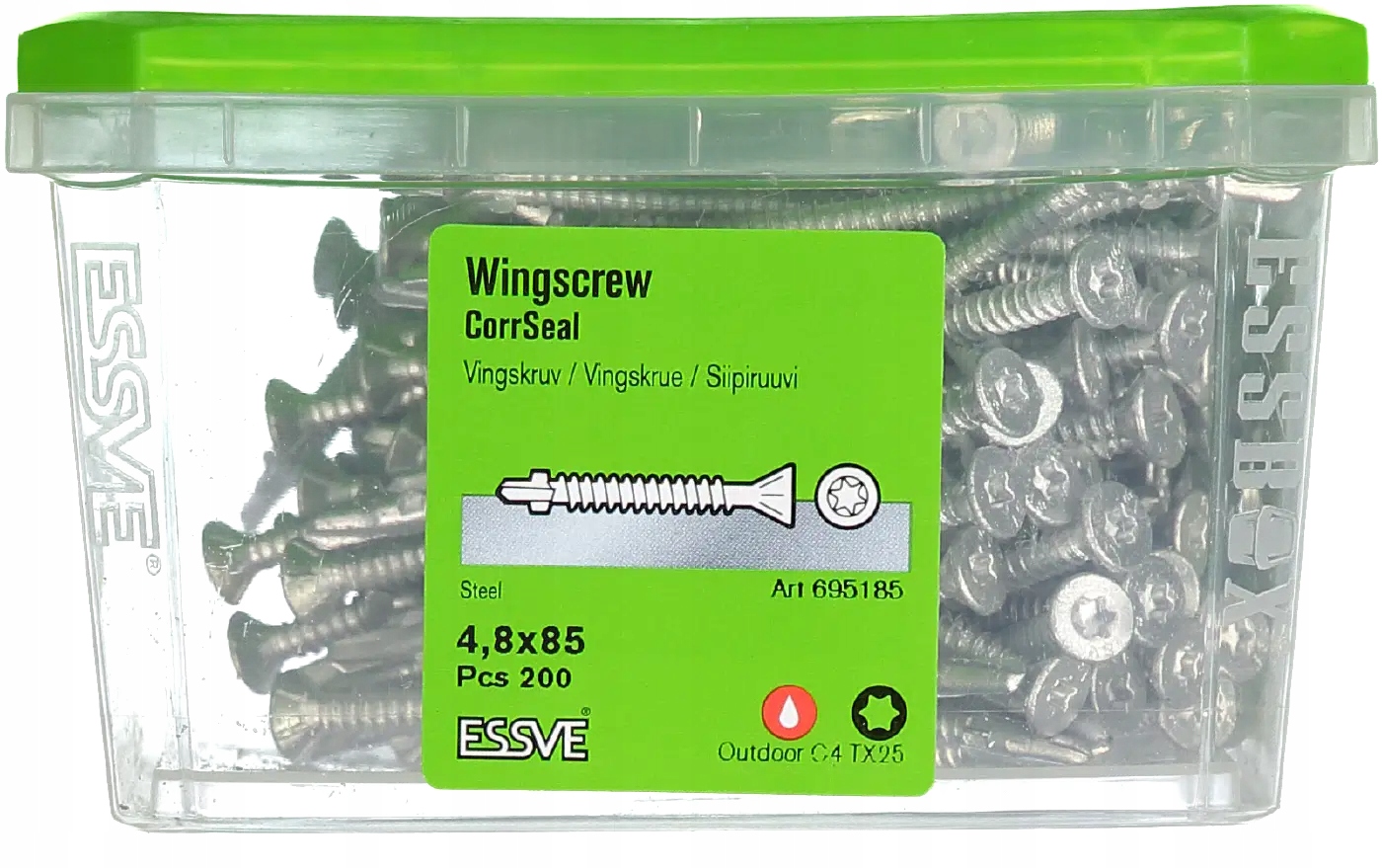 Samovrtné šrouby 4,8x85 mm Essve dřevo-kov TX25 CoorSeal C4 200ks