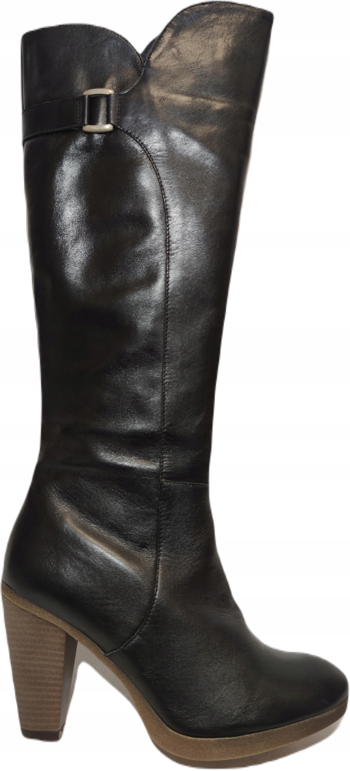 klasika kozačky podpatek Kůže Pamar 2026 r37