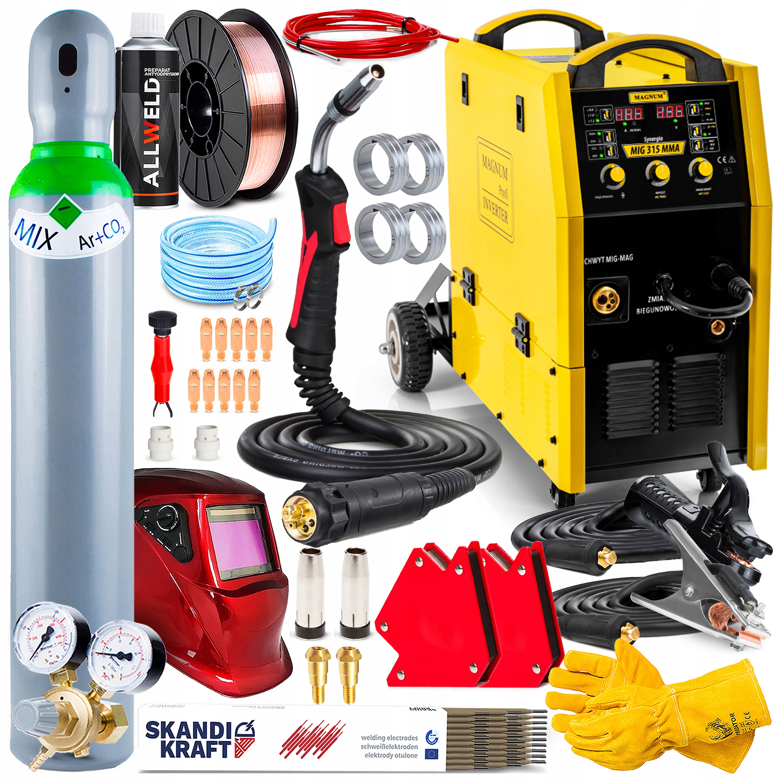 Invertorová Svářečka Magnum Mig 315 Mag Mma 315A 400V Synergie Hliníku