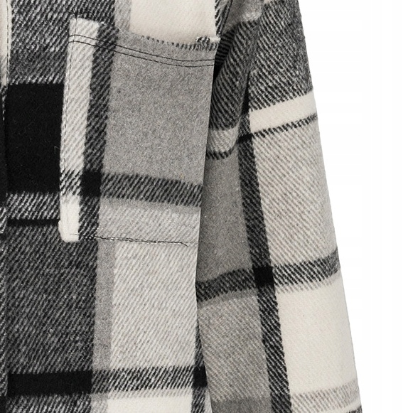 DLUGA koszula narzutka w kratę kurtka 116 szara Marka Inna marka