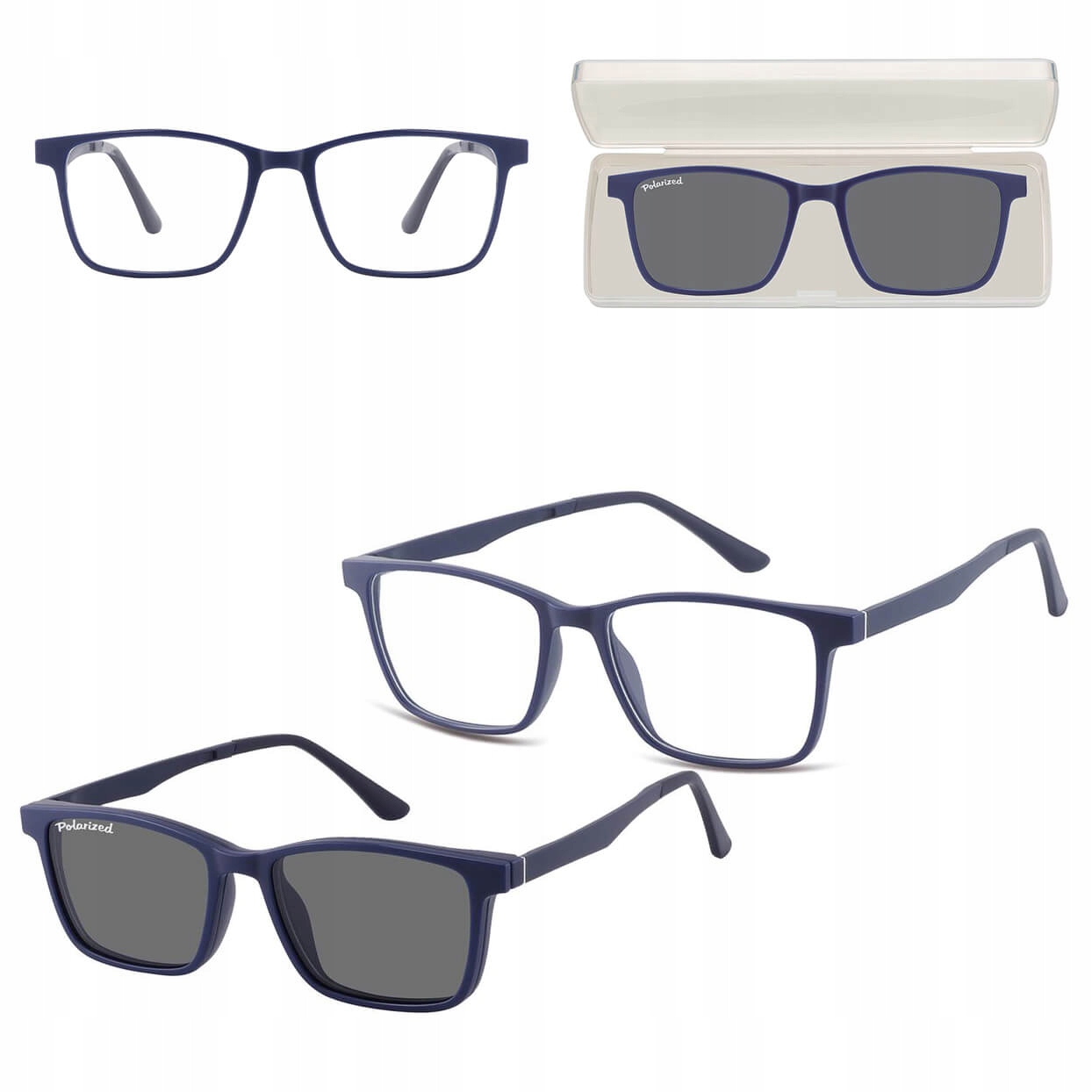 2v1 Korekční brýle s sluneční clonou a polarizací