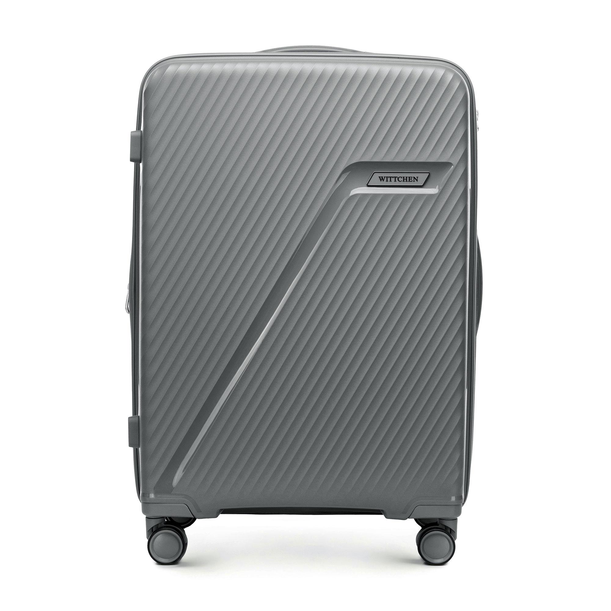 Walizka Wittchen średnia 56-3T-502-01 z polipropylenu szara