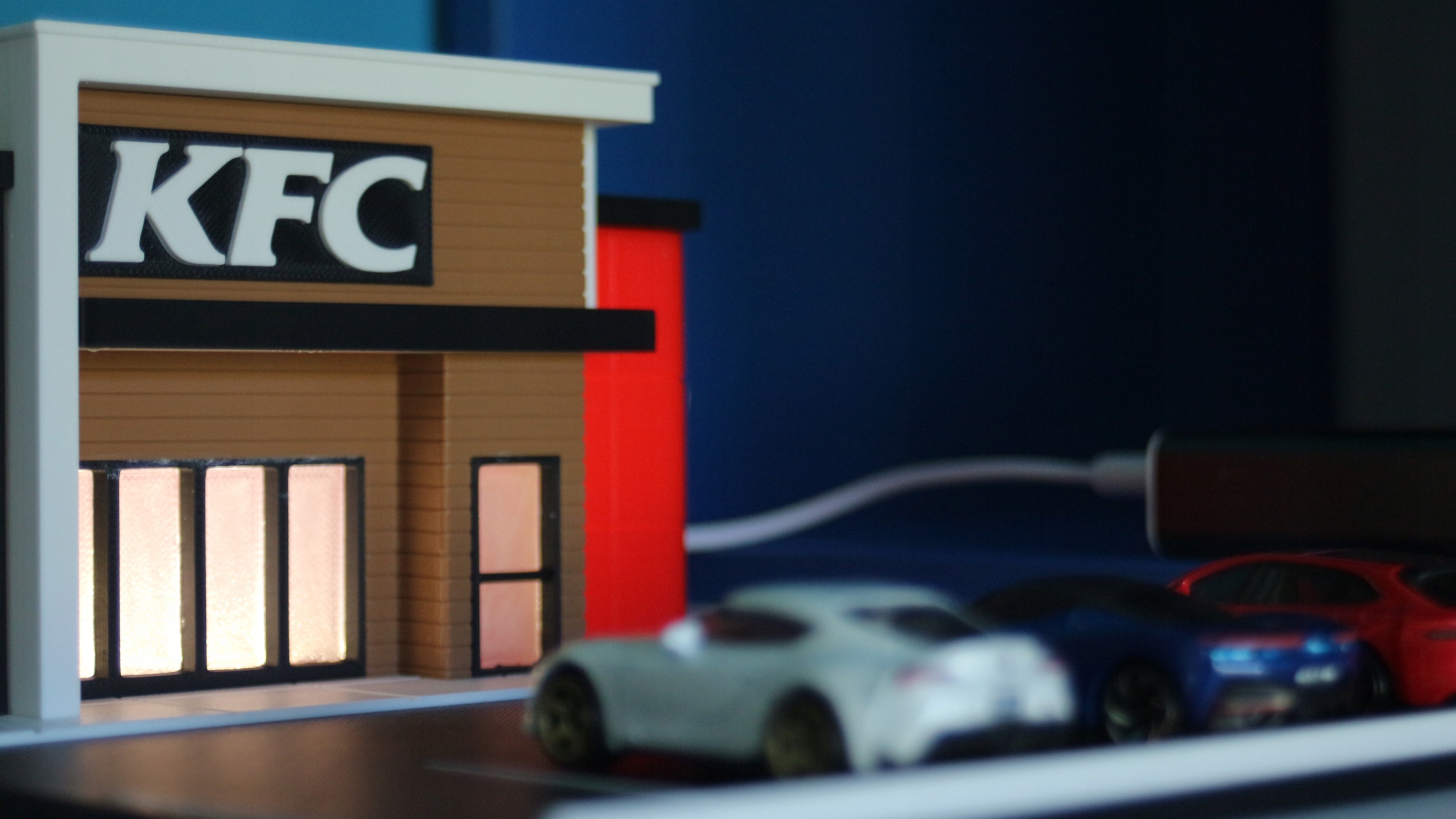 Kfc diorama 1:64 pro Hot Wheels, Matchbox nebo jiná vozidla