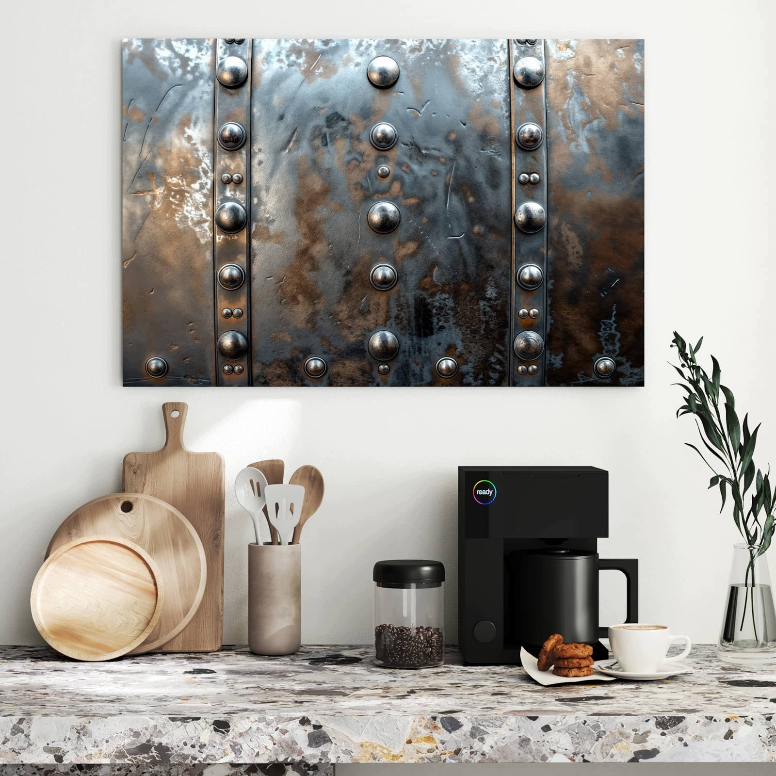 Magnetická tabule Struktura kovu 90 × 60 cm