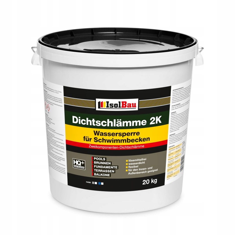 Hydroizolacja Basen Fundamenty Szlam Masa Dwuskładnikowa 2K 20kg