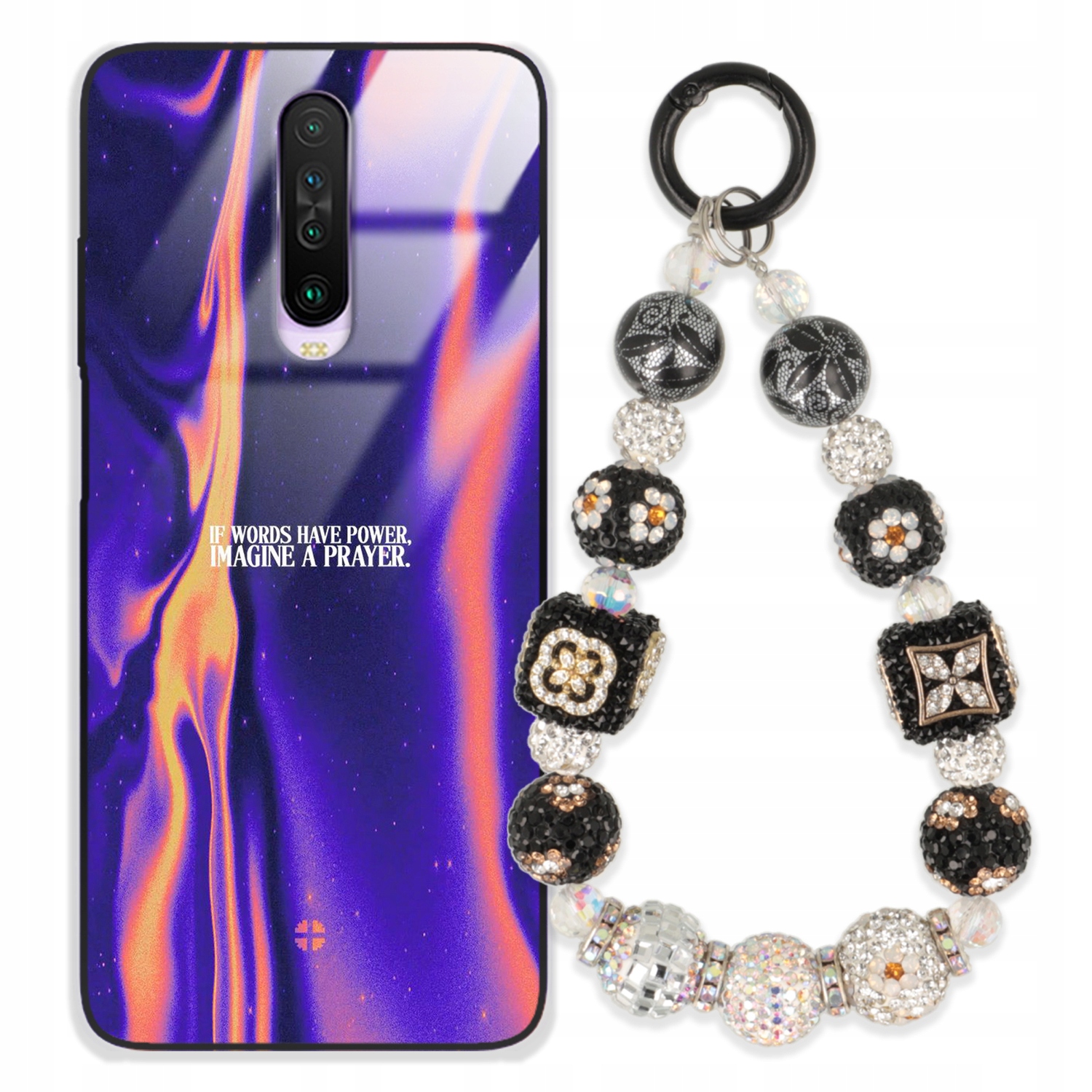 Pouzdro Pro Xiaomi Redmi K30 Glass Přívěsek Na Klíče Elegantní Kryt Premium Vzory