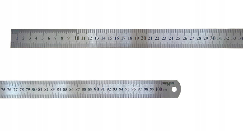 PRZYMIAR LINIOWY 1000 MM LINIAŁ LINIJKA STALOWY