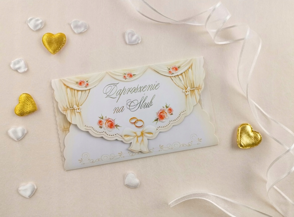 Delta Graphix Zaproszenie na ślub z kopertą