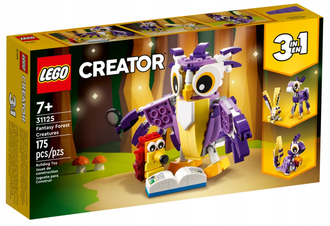 

Lego Creator 31125 Leśne Stworzenia Sowa 3w1 7+