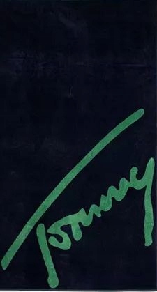 Obrovský Tmavomodrý Uterák Tommy Hilfiger 100x180 CM Veľký Nápis 100 % Bavlna
