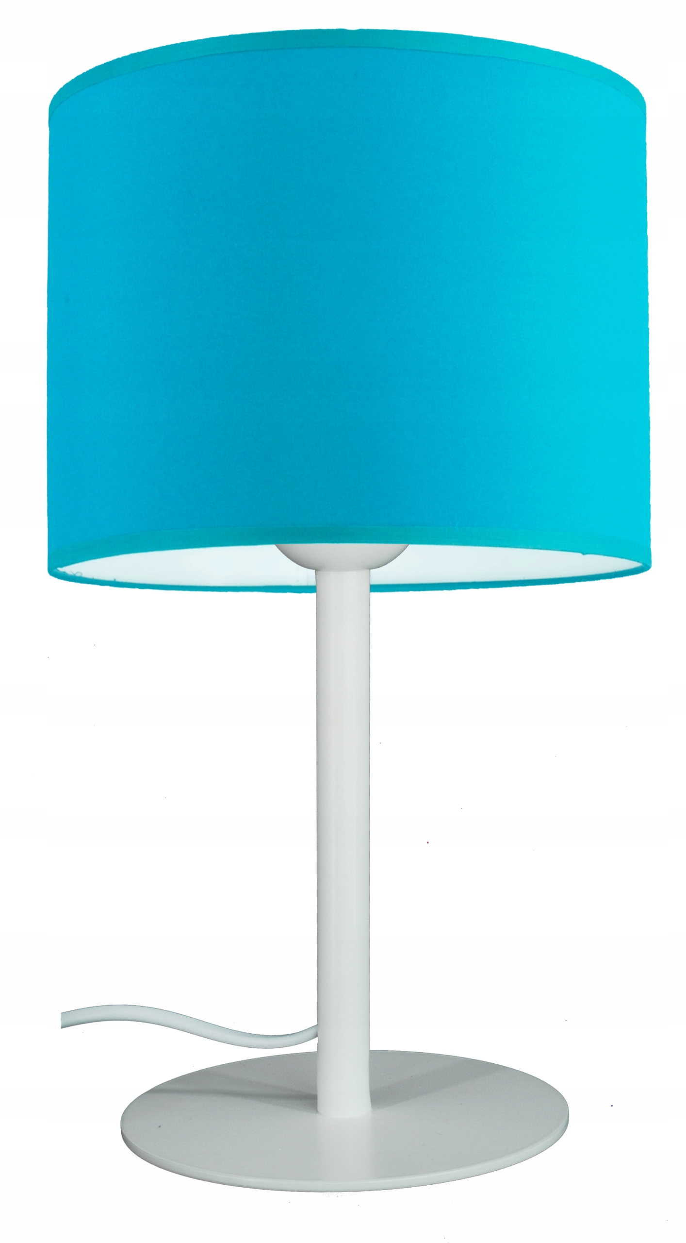 Módní Noční lampa, volně stojící stolní, tyrkysové stínidlo 20 cm, Led