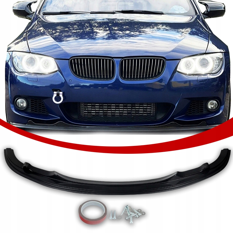 Bmw E92 E93 Krytka Předního Nárazníku Spoiler Mpaket LCI Černý Lesk