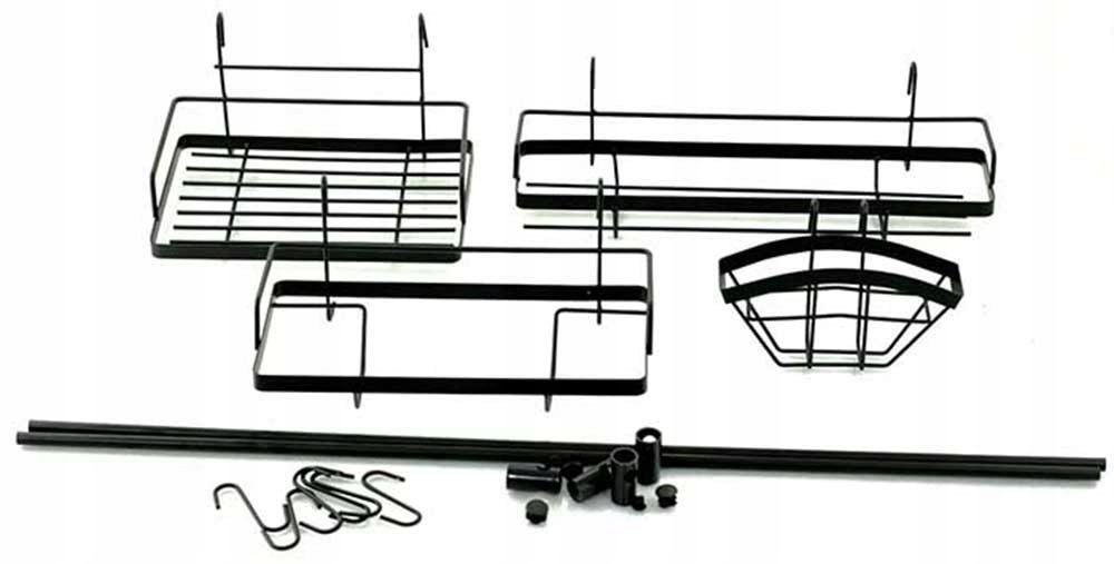 

Reling Kuchenny 16 El. 150cm Czarny KiNGHOFF Stal