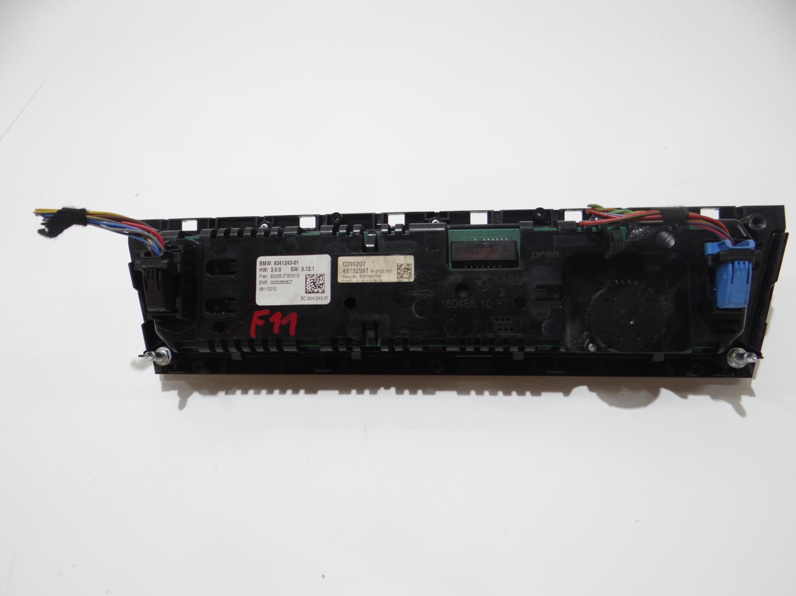 PANEL Bedienteil des lüfters klimaanlage BMW 5 F11 9241243