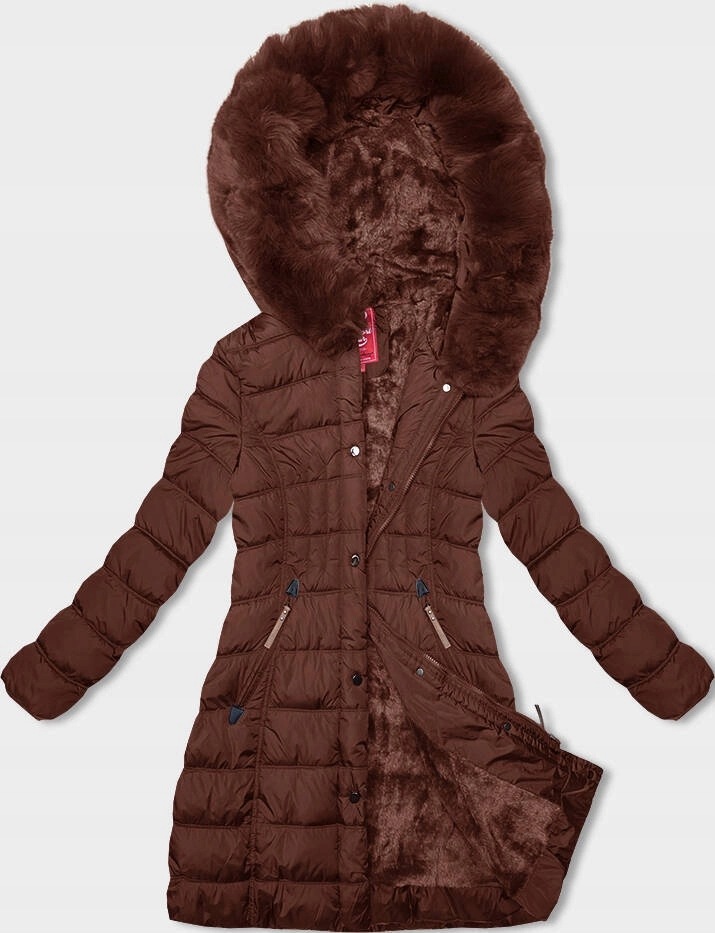 Zimní Bunda Kapuce 2M-21013 Cihla M (38)