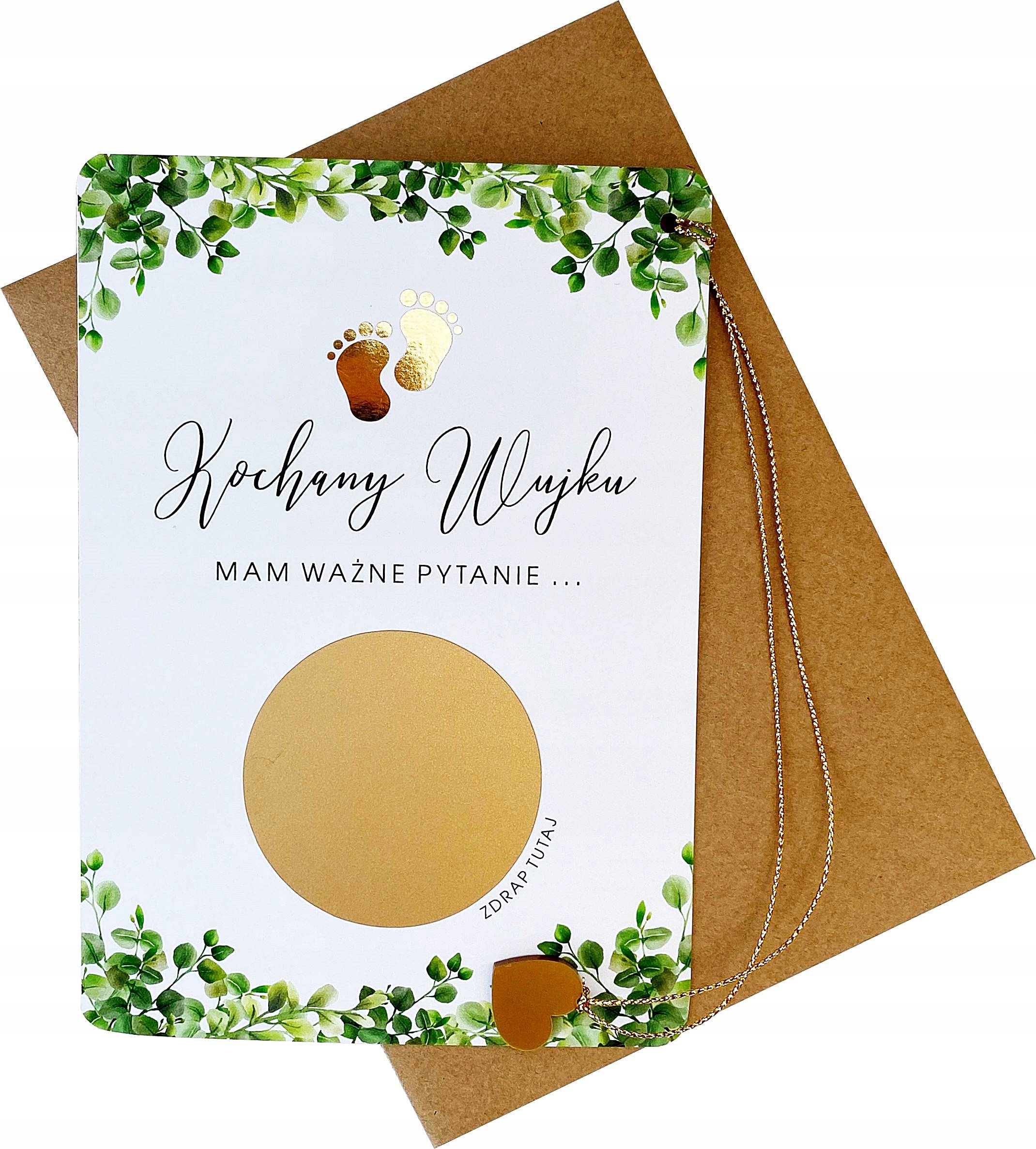 CZY ZOSTANIESZ OJCEM CHRZESTNYM kartka ZDRAPKA