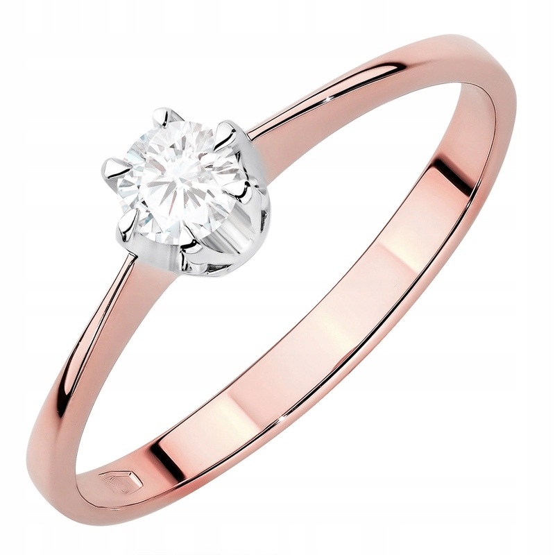 Zlatý Prstýnek pr. 585 14k Laboratorní diamant 0,20ct