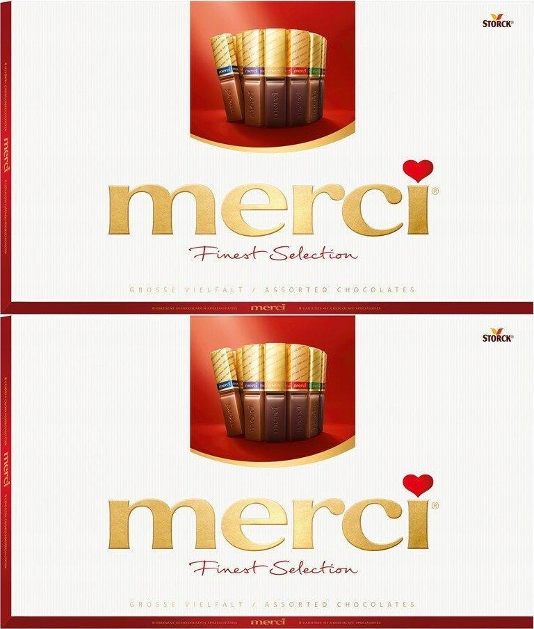 Czekoladki Merci Fines Selection Bombonierka 400g Storck Duże Opakowanie x2