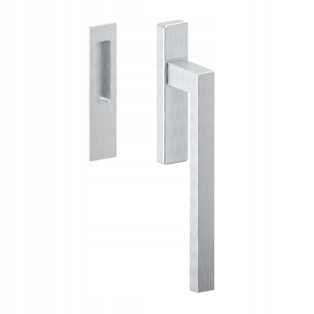 Klika úchytka pro terasové dveře Hs Dublin F1 kartáčovaná stříbrná