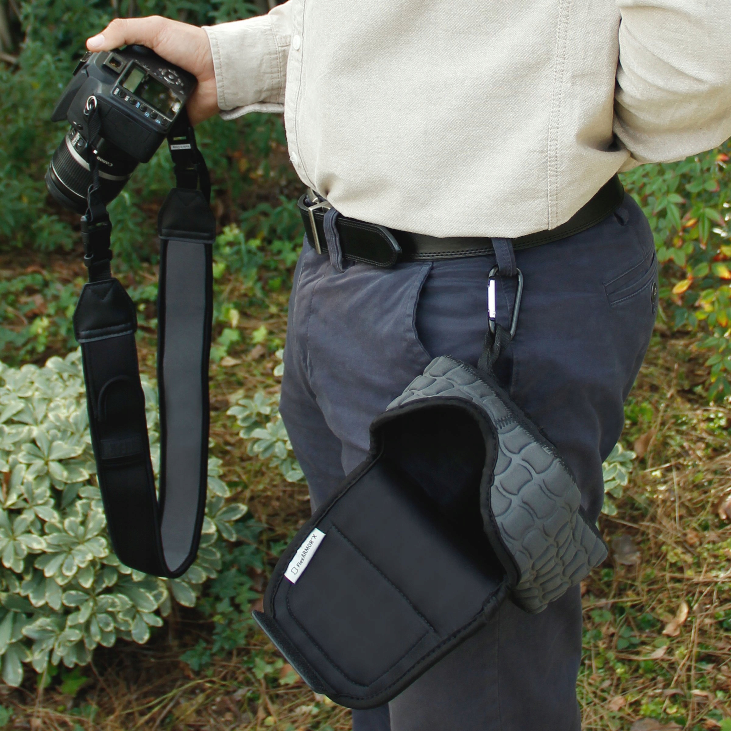 USA GEAR Torba Na Aparat DSLR SLR Neoprenowa Szara Kompatybilna z Canon — miniatura 6