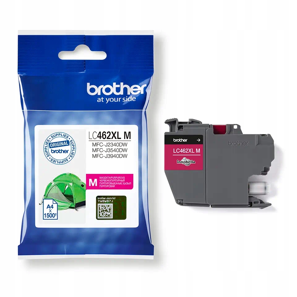 

Tusz Brother LC462XLM Magenta 1 500 stron
