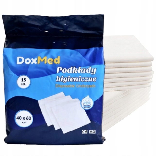 Podkłady Higieniczne do Przewijania BIGPACK 15 szt CHŁONNE 40x60 PRZYLEPCE EAN (GTIN) 5905718018109