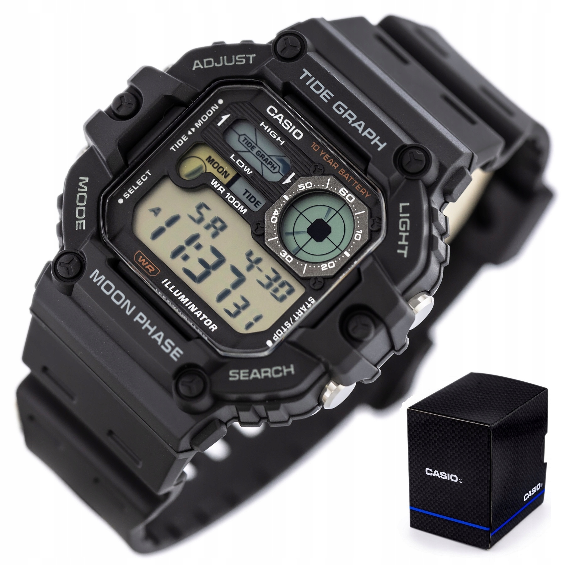 Pánské Hodinky Casio WS-1700H budík datumovka podsvícení +box Gravírování