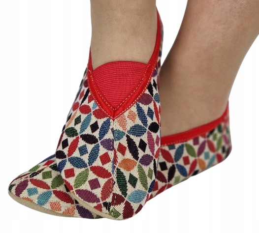 Baletki kapcie, wywrotki materiałowe do tańca rytmiki po domu Rozmiar 40 Kod producenta 71F8-73328_20230303065704