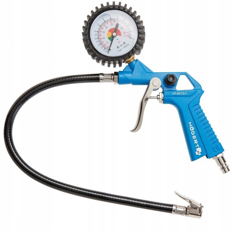 

Hogert Pistolet do pompowania opon manometr 12 Bar