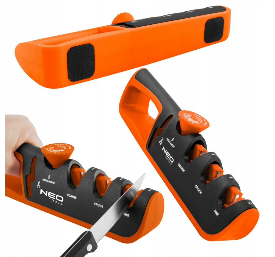 OSTRZAŁKA DO NOŻY KUCHENNYCH TRÓJFAZOWA OSEŁKA 3w1 Z REGULACJĄ KĄTA