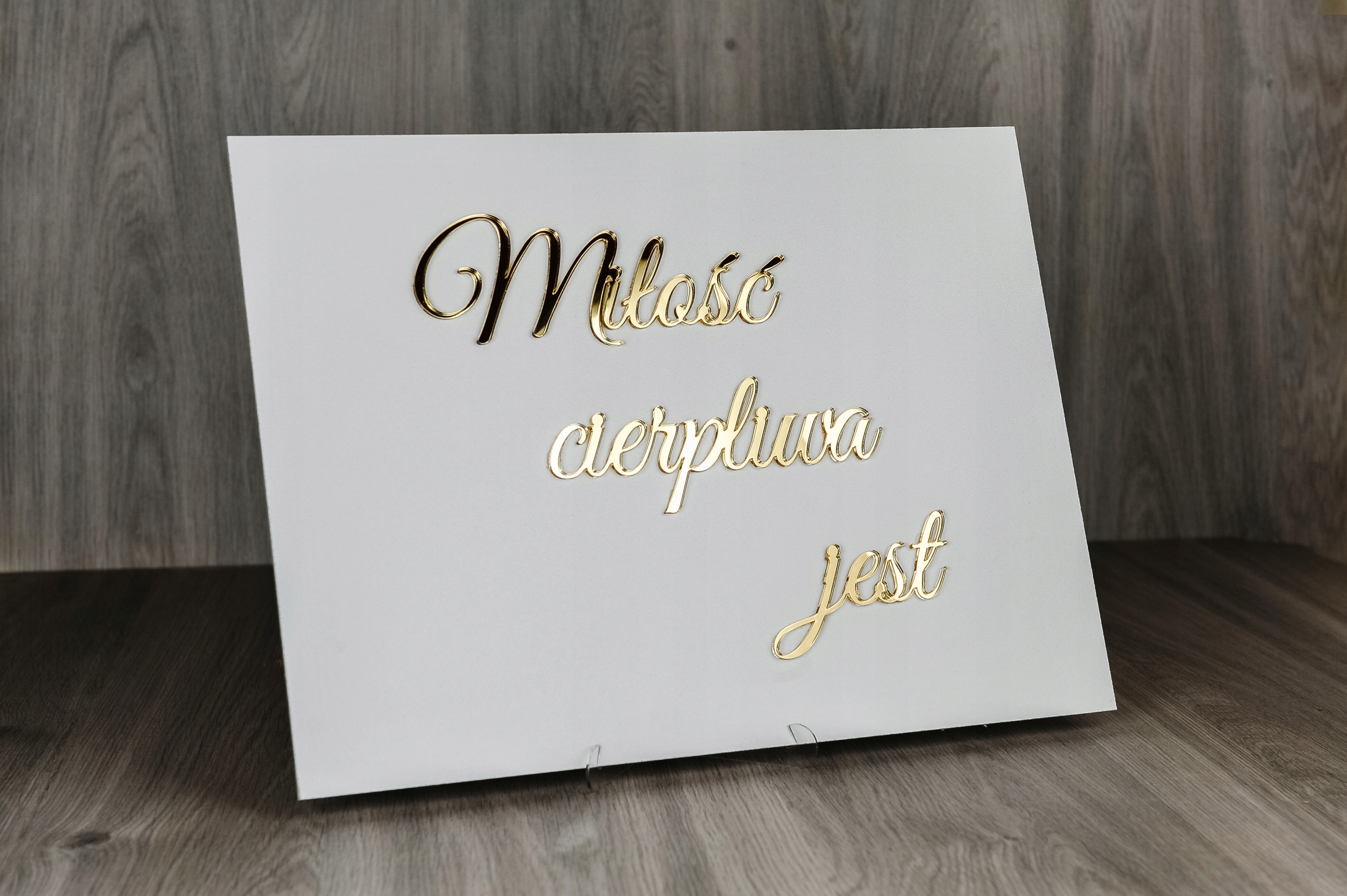 Tabliczki z Hymnem o Miłości zestaw 20x30 Ślub Wesele Marka Dekor Laser