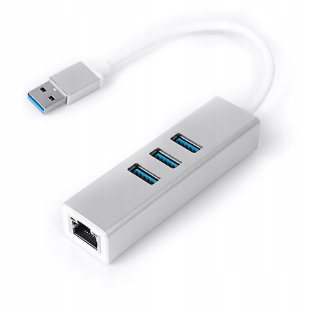 Multiport Usb na 3 Usb RJ45 SPU-M07 srebrny