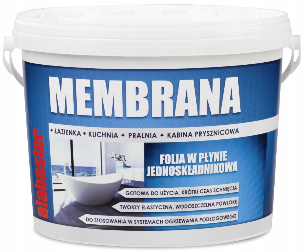 Folia w płynie 15 kg hydroizolacja Łazienka Prysznic Kuchnia Alabaster 108