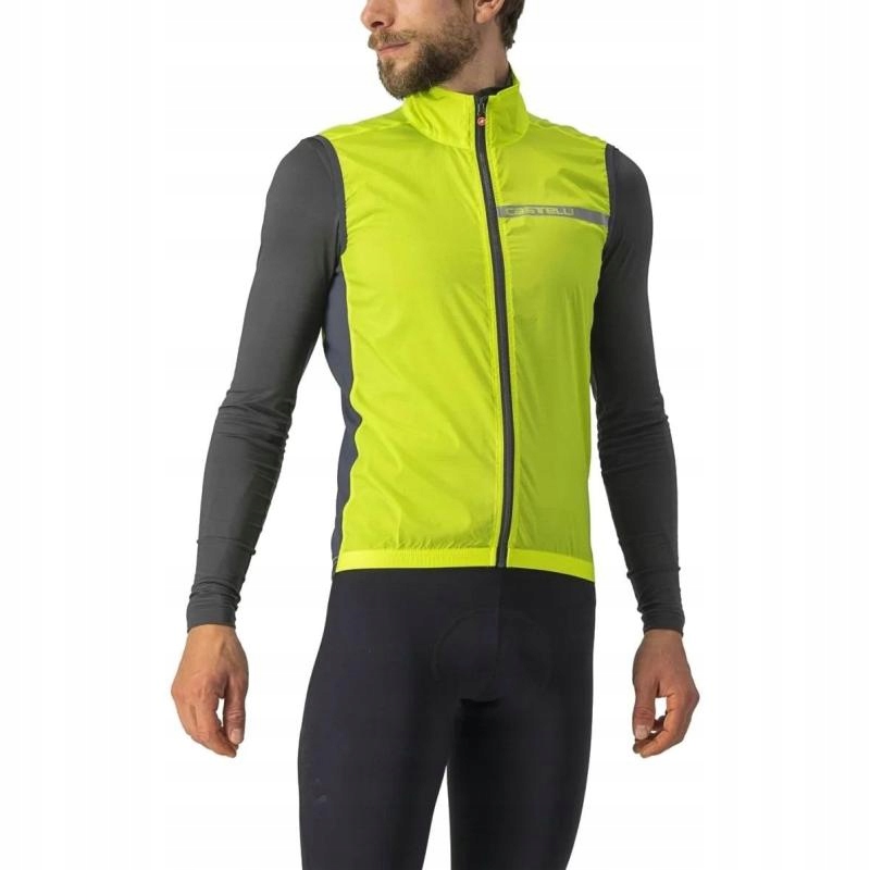 Castelli Vesta Squadra Stretch pánské elektrická limetková-tmavě šedá L
